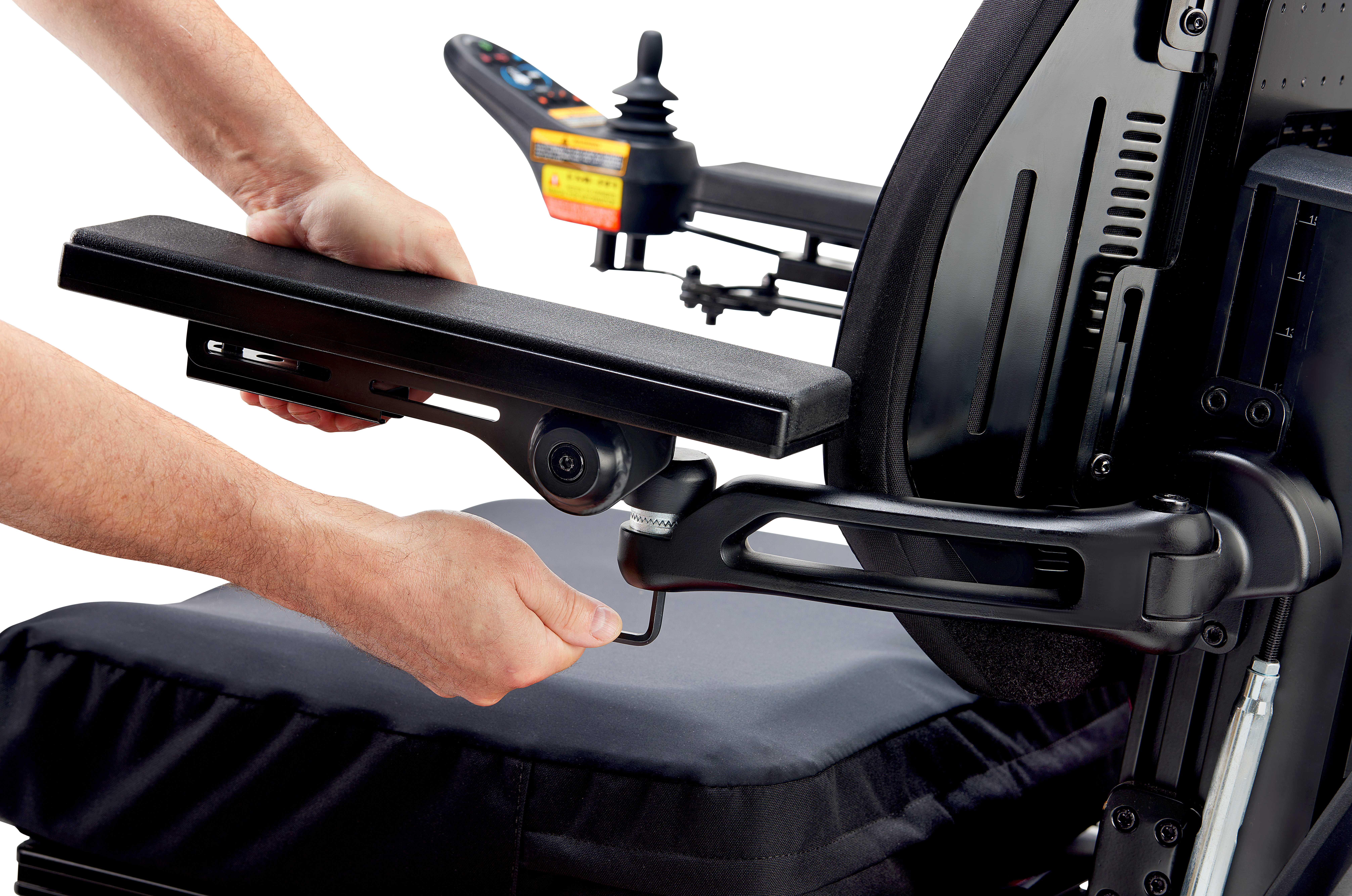 Axcel Avid Merits Power Wheelchair arm adjustment